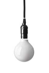 Modern light bulb on white background