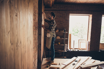 Engineer constructor people person concept. Side profile full bo