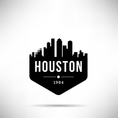 Houston City Modern Skyline Vector Template