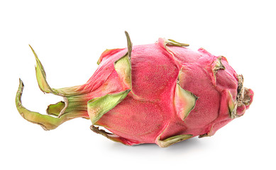 Tasty dragon fruit on white background