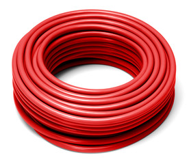rolled red cable