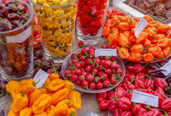 various chili cultivars