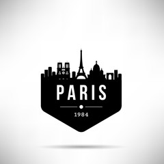 Paris City Modern Skyline Vector Template