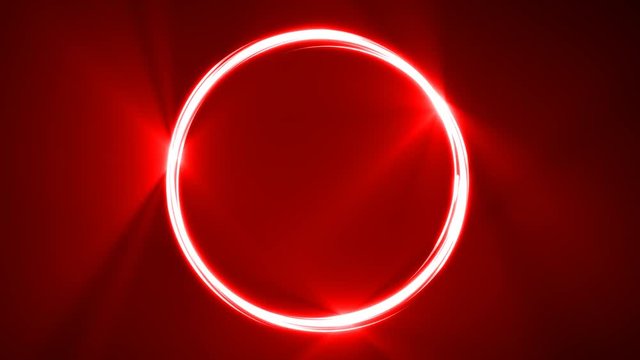 Abstract Light Stroke Circle Animation/Animation of an abstract bright and shining light strokes following circular ring motion path