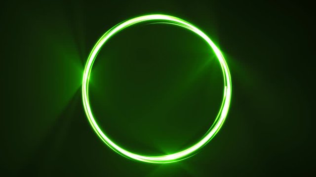 Abstract Light Stroke Circle Animation/Animation of an abstract bright and shining light strokes following circular ring motion path