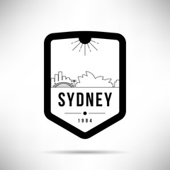 Sydney City Modern Skyline Vector Template