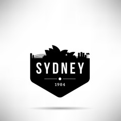 Sydney City Modern Skyline Vector Template