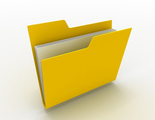 computer folder concept . 3d illustration