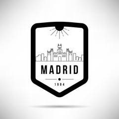 Madrid City Modern Skyline Vector Template