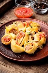 Pasta stuffed with meat
