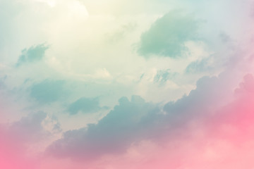 Obraz premium sun and cloud background with a pastel colored