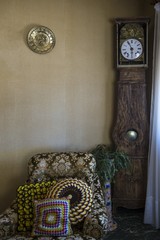 severac le chateau intérieur horloge
