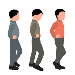 vector, on a white background, faceless boy flat style, coming