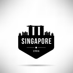 Singapore Modern Skyline Vector Template