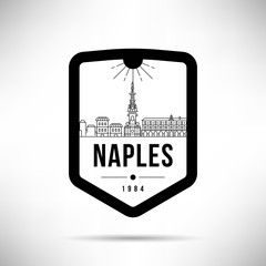 Naples Modern Skyline Vector Template