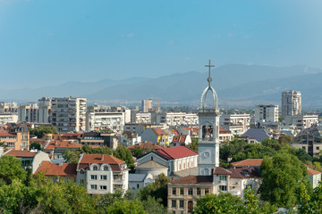 aerial view plovdiv