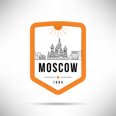 Moscow Modern Skyline Vector Template