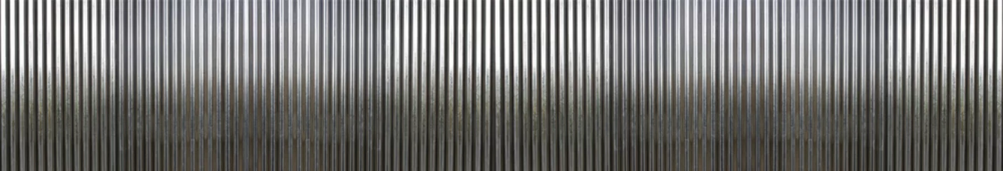 Zelfklevend Fotobehang witte gegolfde metalen textuur oppervlak of galvaniseren stalen achtergrond © studio2013