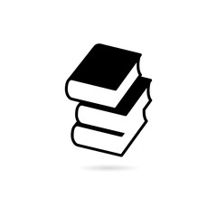 Black Book icon or logo in flat style 