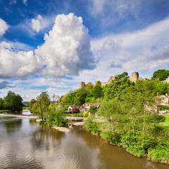 Fototapeta na wymiar Ludlow Castle and the River Teme, Shropshire