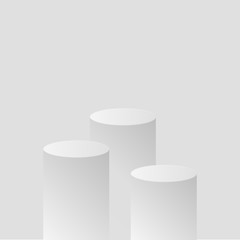 Winner pedestal on gray background vector background