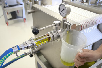 Ecological extra virgin olive oil production with modern technology, extraction and filtering