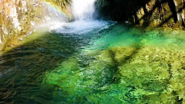 岐阜県　高樽の滝　紅葉 2018 空撮　ドローン