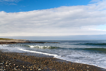 rocky beach north of the Arctic Sea