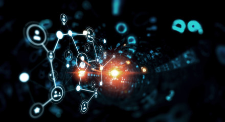 Social communication and networking. Mixed media