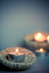 Spa Still Life with Aroma Therapy Candle Centerpiece