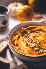 Houmous épicé de Courge Butternut, Plat Végétarien