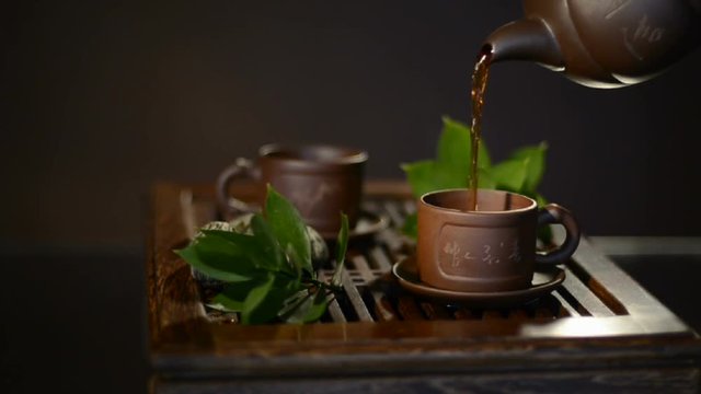 teapot and cup of tea