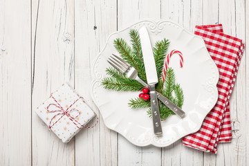 Christmas table setting