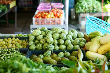 fruits and vegetables at the market