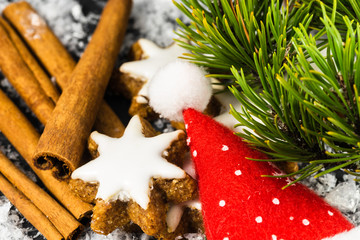 Zimtstangen, zimtsterne Weihnachtsdeko
