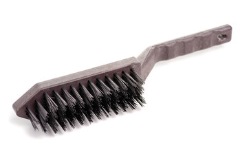 Brush on metal on a white background insulation