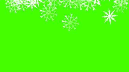 Abstract background with a variety of colorful snowflakes. Big and small.
