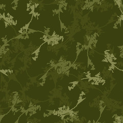Military camouflage seamless pattern in different shades of green color