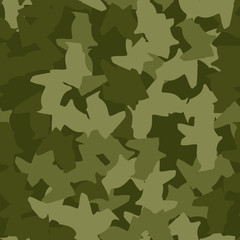 Military camouflage seamless pattern in different shades of green color