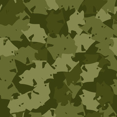 Military camouflage seamless pattern in different shades of green color