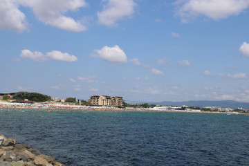Naklejka premium Bulgaria photo of the beautiful coastal area of Sunny Beach near Nesebar
