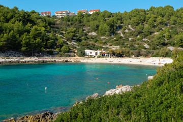 Naklejka premium Plaża Morza Śródziemnego