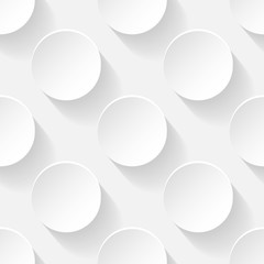 3D Polka dot seamless pattern. Geometric background. Dots, circles and buttons. Can be used for wallpaper, textile, invitation card, wrapping, web page background.