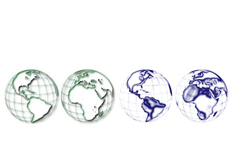 hemispheres of the planet earth