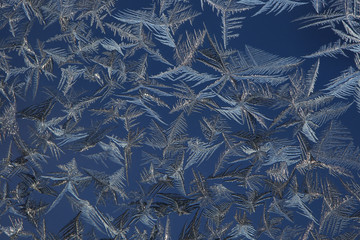 winter drawing on glass