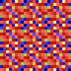Seamless pattern background from a variety of multicolored squares.