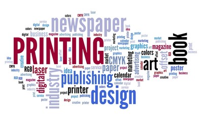 Fototapeta premium Printing word cloud