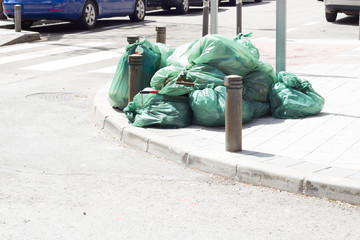 garbage in the street