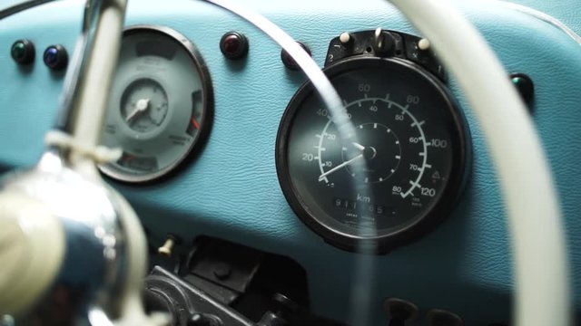 dashboard of classic American car