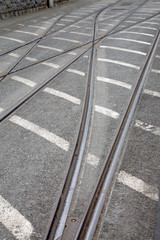 Fototapeta premium Tram Track in Dublin